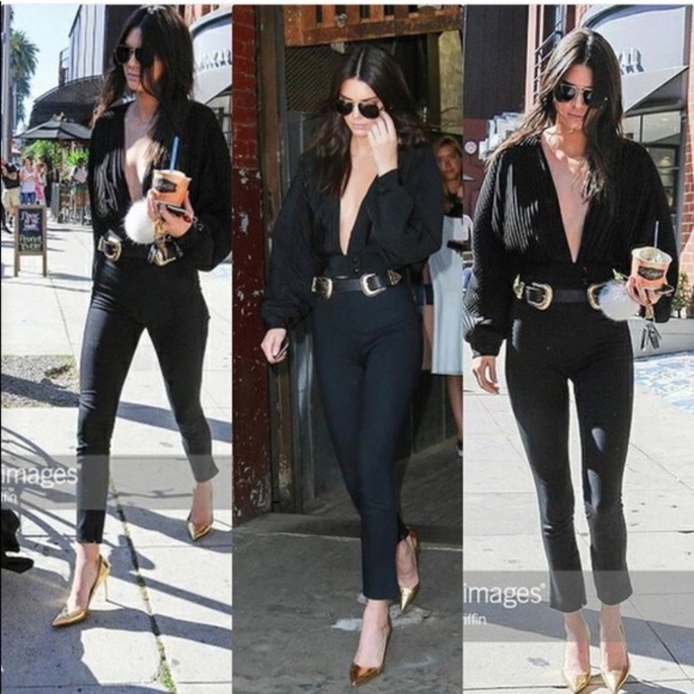 B-Low The Belt Baby Bri Bri Belt Black Silver Double Buckle Belt